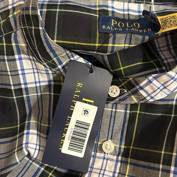 NWT Polo Ralph Lauren Womens Plaid Puff Sleeve Button Down Shirt Sz 6 Preppy - Picture 11 of 13